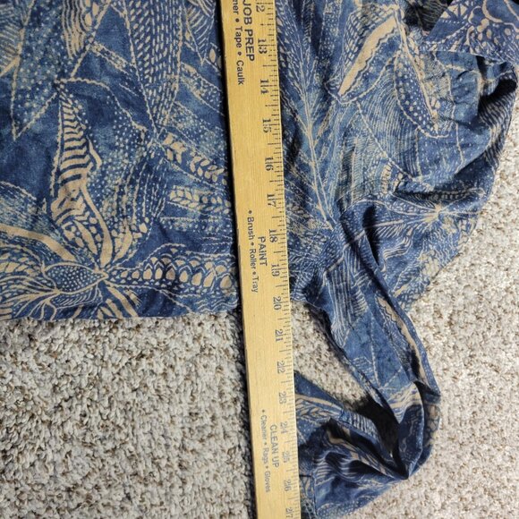 Lauren Ralph Lauren Shirt Womens Petite Large Button Up 3/4 Open Slv Geometric - Picture 4 of 9